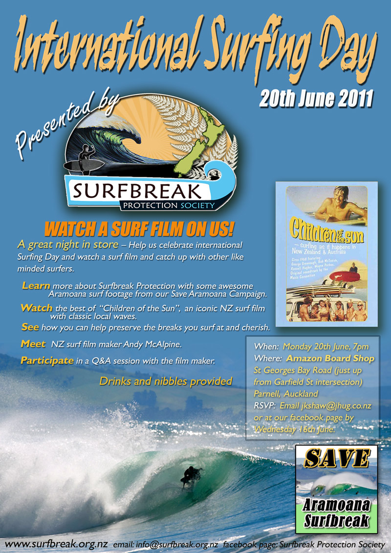 Reef locations in relation to surf club and parking